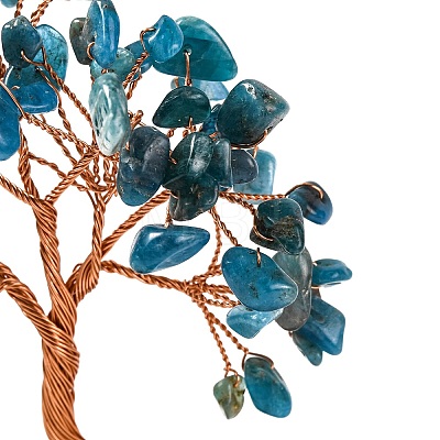 Natural Apatite Chips Tree Decorations DJEW-M012-02M-1