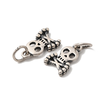 925 Sterling Silver Halloween Skull Charms STER-K188-10AS-1