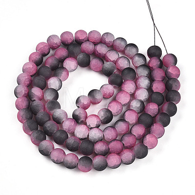 Crackle Glass Beads Strands GLAA-N009-10mm-09-1