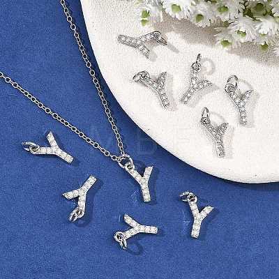 SHEGRACE Brass Micro Pave Clear Cubic Zirconia Pendants XGRQ29097-394P-Y-1