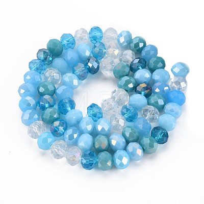 Electroplate Glass Beads Strands EGLA-S194-18B-1