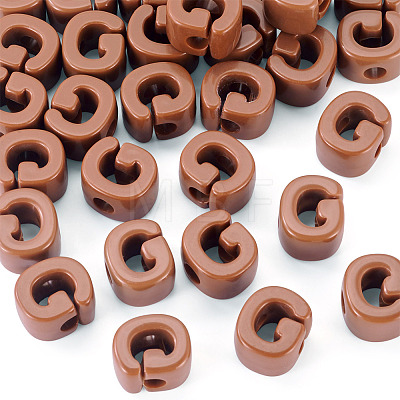 Opaque Acrylic European Beads OACR-TAC0019-006G-1