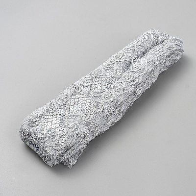 10 Yards Sparkle Polyester Rhombus Lace Trim OCOR-WH20022-025B-1