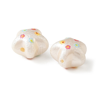 Printed Opaque Acrylic Beads OACR-B054-01E-1