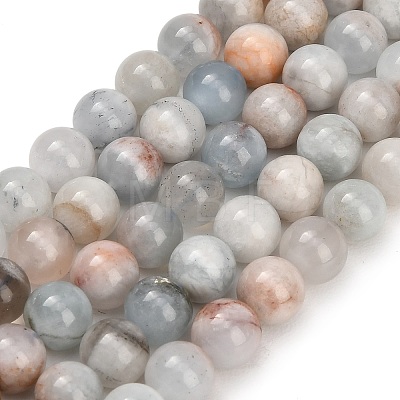 Natural Aquamarine Beads Strands GG-CBA1CAF-A02-8mm-1