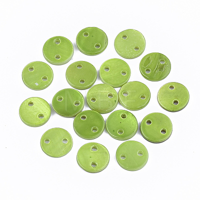 Spray Paint Freshwater Shell Links connectors LS-X-SHEL-S276-27D-1