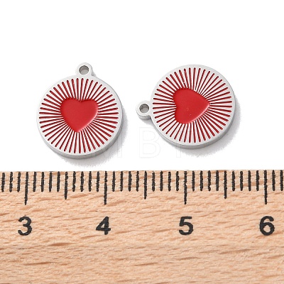 304 Stainless Steel Enamel Charms STAS-M102-23P-01-1