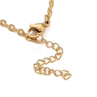 Ion Plating(IP) 304 Stainless Steel Tortoise Link Anklet with Ball Charms for Women AJEW-G049-04G-1