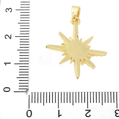 Brass Micro Pave Clear Cubic Zirconia Pendants KK-S507-01G-1