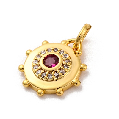 Brass Micro Pave Cubic Zirconia Charms KK-U033-22G-01-1