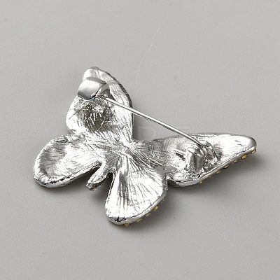 Butterfly Alloy Brooches for Backpack Clothes JEWB-WH0051-002P-1