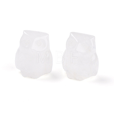 Natural Quartz Crystal Owl Display Decorations G-N345-04A-1