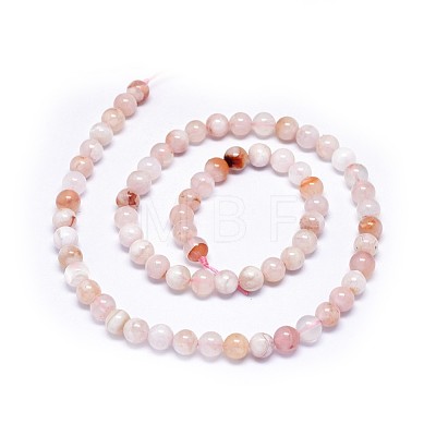 Natural Cherry Blossom Agate Beads Strands G-I249-B01-01-1