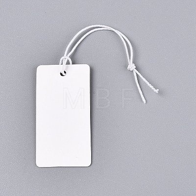 Rectangle Blank Paper Price Tags with Cord CDIS-S023-2-01-1