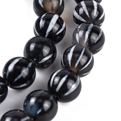 Tibetan Style dZi Beads Strands G-C133-A03-02-1