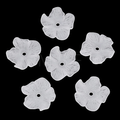 Frosted Opaque Acrylic Bead Cap OACR-K001-43-1