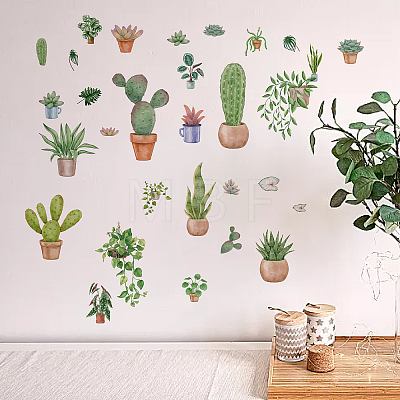 16 Sheets 8 Styles Waterproof PVC Wall Stickers DIY-WH0345-017-1