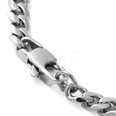304 Stainless Steel Cuban Link Chain Bracelet BJEW-C048-01P-1