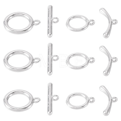 10Pcs 2 Styles Brass Toggle Clasps FIND-TA0008-44A-1