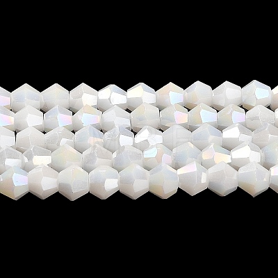 Opaque Solid Color Electroplate Glass Beads Strands LS-EGLA-A039-P4mm-B15-1