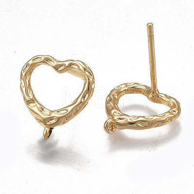 Brass Stud Earring Findings X-KK-T038-473G-1