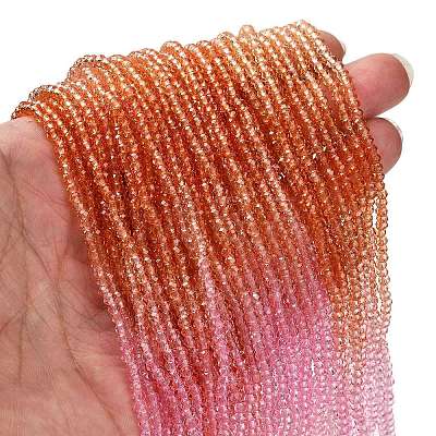 Transparent Painted Glass Beads Strands LS-DGLA-A034-T2mm-A20-1