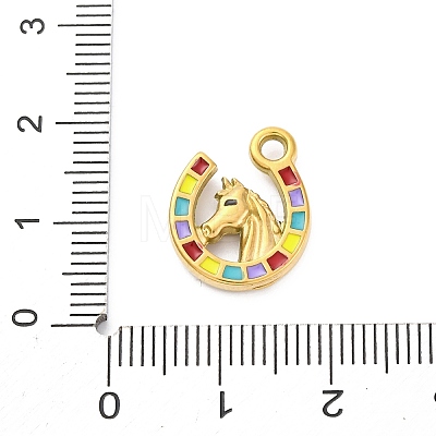 304 Stainless Steel Enamel Pendants STAS-B085-33G-1