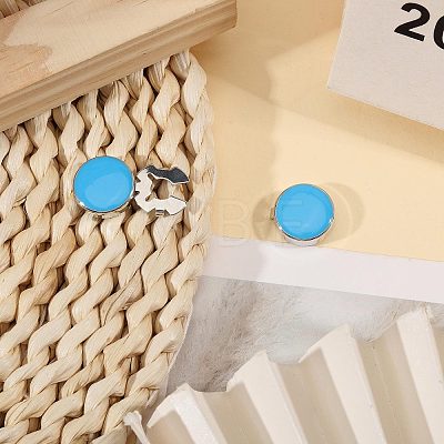 3 Pairs Brass Enamel Cufflinks BUTT-GL0001-09A-1