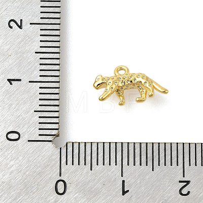 Leopard Rack Plating Brass Pendants Charms KK-S396-43G-1