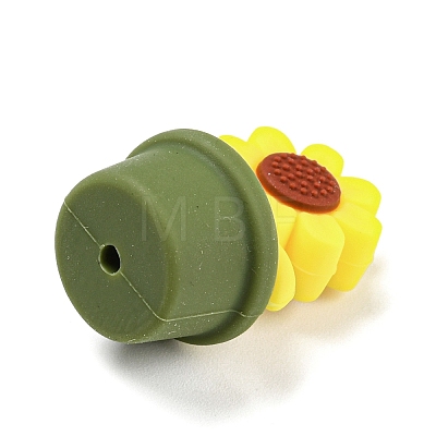 Sunflower Food Grade Eco-Friendly Silicone Beads SIL-B046-07-1