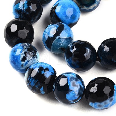 Dyed Natural Agate Beads Strands G-T141-01A-04-1