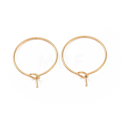 Ion Plating(IP) 316L Surgical Stainless Steel Hoop Earring Findings LS-STAS-D164-04G-1