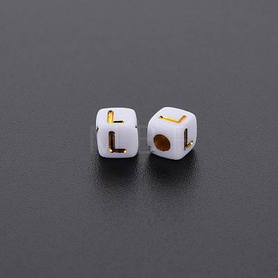 Opaque White Acrylic Beads MACR-Q242-010L-1