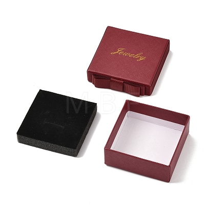 Square & Word Jewelry Cardboard Jewelry Boxes CBOX-C015-01B-01-1