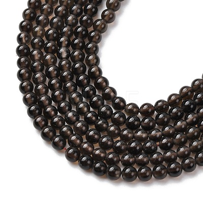 Natural Smoky Quartz Beads Strands G-Z116-A03-3mm-1