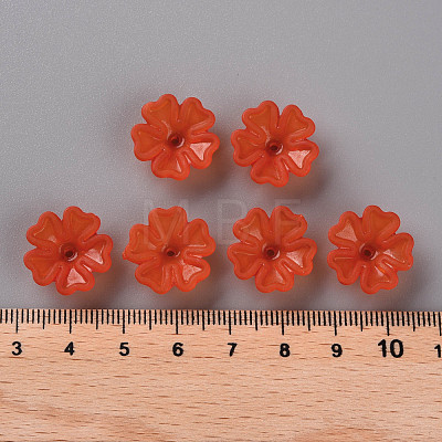 Transparent Frosted Acrylic Bead Caps MACR-S371-04A-726-1