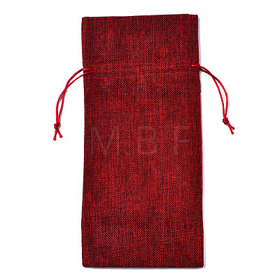 Rectangle Cotton Drawstring Winebottle Bags OP-Q053-016A-1