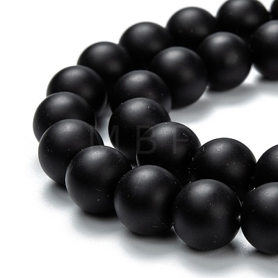 Natural Black Onyx Beads Strands X-G-Z024-01A-1