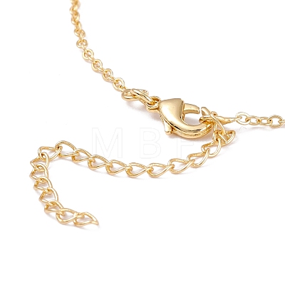 Brass Enamel Pendant Necklaces NJEW-P257-01G-1