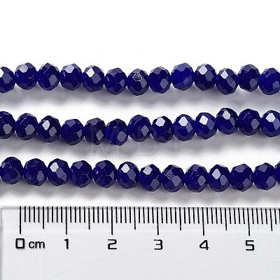 Baking Painted Imitation Jade Glass Bead Strands X-DGLA-A034-J6MM-A33-1