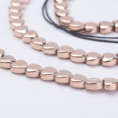 Electroplate Non-Magnetic Synthetic Hematite Beads Strands G-F510-25A-1