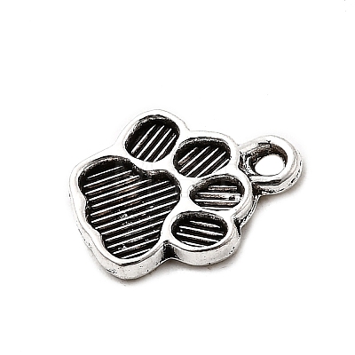Dog Paw Prints Tibetan Style Alloy Pendant Enamel Settings TIBEP-R338-30AS-RS-1