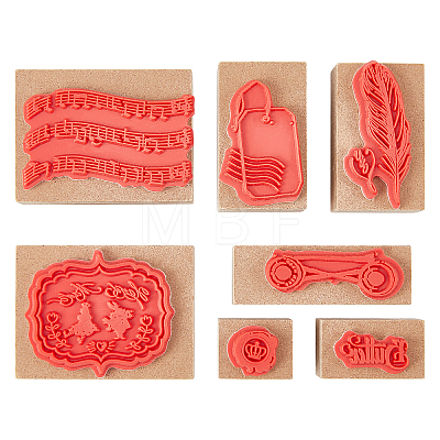 Wooden Rubber Stamps Sets DIY-WH0224-17-1