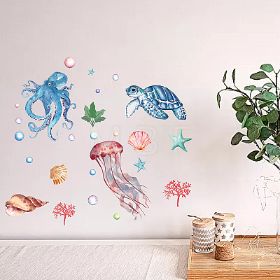 8 Sheets 8 Styles PVC Waterproof Wall Stickers DIY-WH0345-051-1