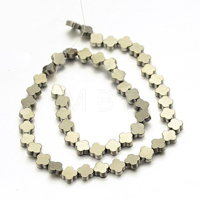 Flower Non-magnetic Synthetic Hematite Beads Strands G-D621-15-1