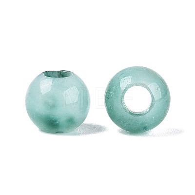 Natural White Jade European Beads G-Q607-01A-06-1