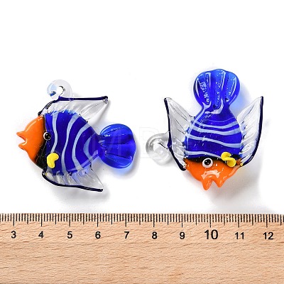 Handmade Lampwork Pendants LAMP-S068-09A-1