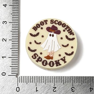 Halloween Themed Boot Scootin spooky Silicone Focal Beads SIL-M006-01B-1