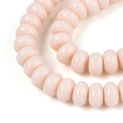Opaque Spray Painted Glass Beads GLAA-ZX008-8mm-18H-1