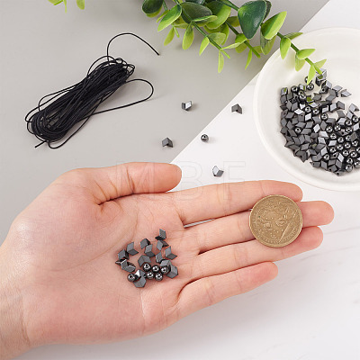 Kissitty Synthetic Hematite Beads Energy Bracelet DIY Making Kit DIY-KS0001-18-1